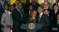 Lebron James & The Miami Heat Visit White House For Championship Celebration With Obama
